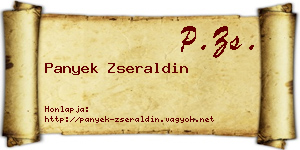 Panyek Zseraldin névjegykártya